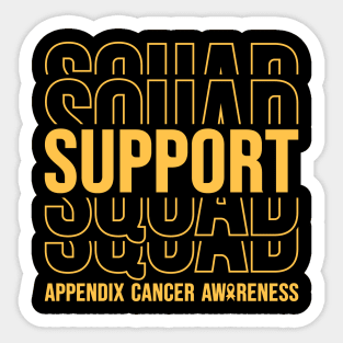 Appendix Cancer Awareness Appendix Cancer Support Squad Sticker